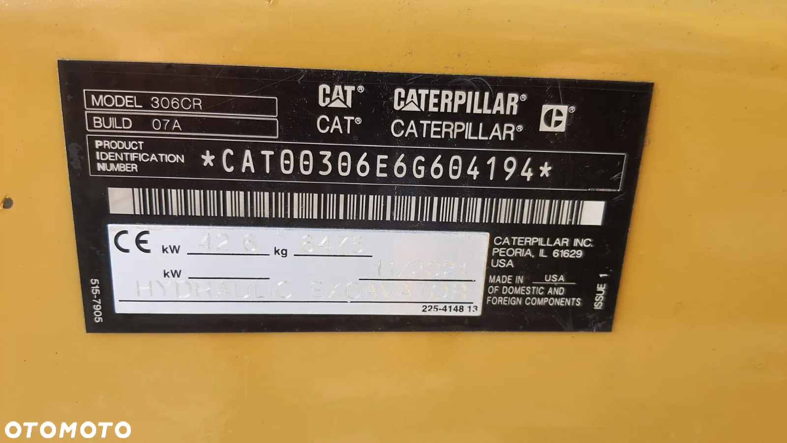 Caterpillar 306CR 07A / CAT 306, Cat 305, Cat 305,5 - 10
