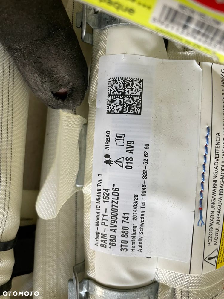 Skoda SuperB II kombi kurtyna airbag poduszka powietrzna 3T0880742 - 3