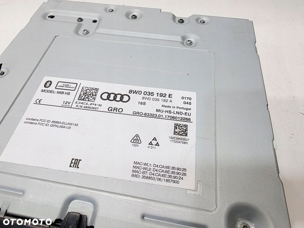 JEDNOSTKA CENTRALNA MIB HS AUDI A4 B9 A5 8W0035192E 8W0035192A - 6