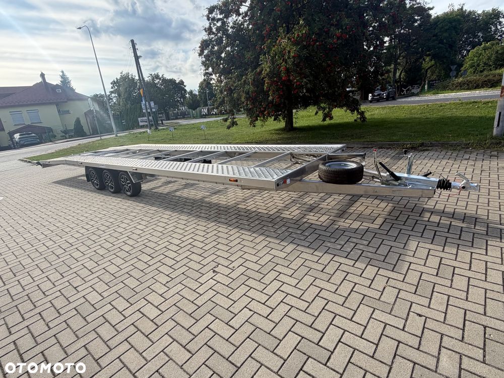Gala BBG Laweta dwa auta Gala  8535AL raz łamana 8,5x2,05m ALUMINIOWA 3 osie, felgi alu, 670KG WYPRZEDAŻ - 6