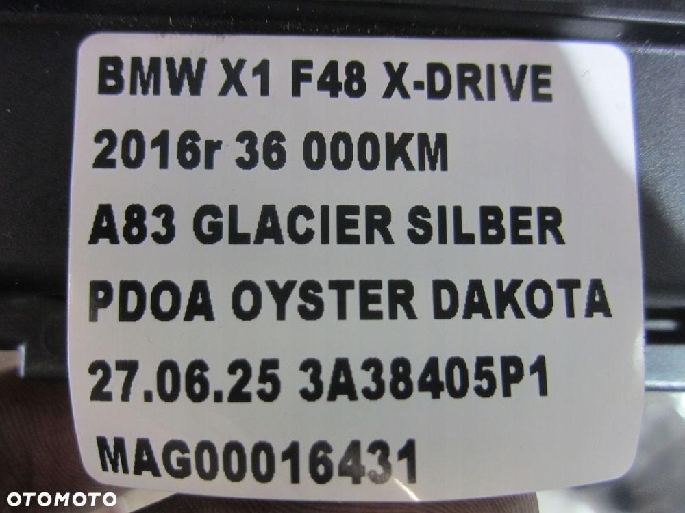 BMW X1 F48 F40 F45 F39 GŁOŚNIK NISKOTONOWY LEWY FOTELA 65139278065 9278065 - 6