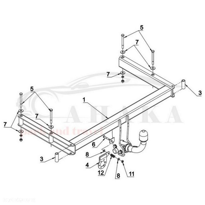 Hak Holowniczy Automat Do Audi A4 B8 Avant Kombi (Tylko S-Line / S4) 2008-2015 - 2