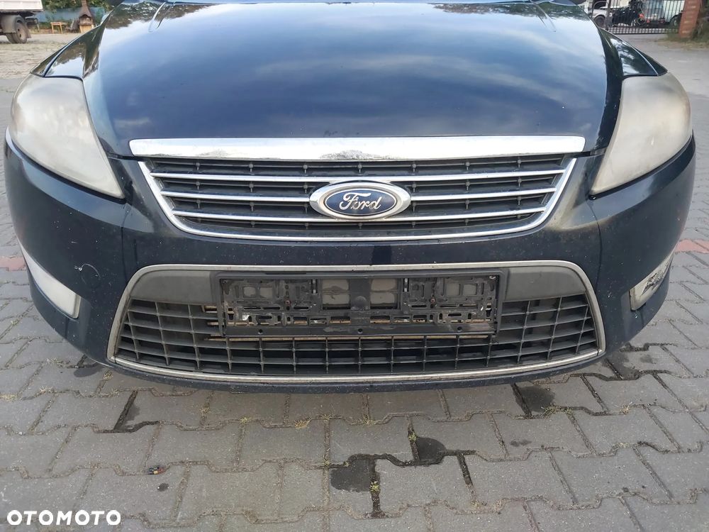 Przód kompletny Ford MONDEO MK4 Mk IV EUROPA kolor V6 granatowy maska zderzak grill atrapa lampa prawa lewa przednia dokładka halogen wzmocnienie czołowe pas chłodnica KOMPLET - 2