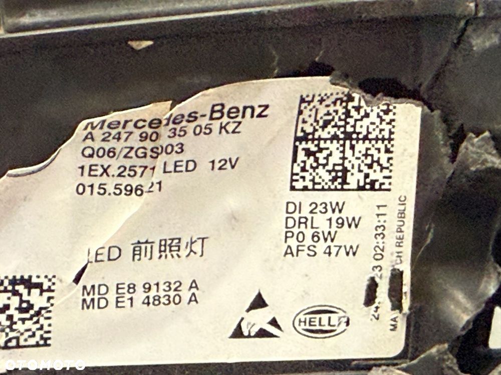 LAMPA lewa MERCEDES GLA W247 h247 FULL LED A247903505 - 5