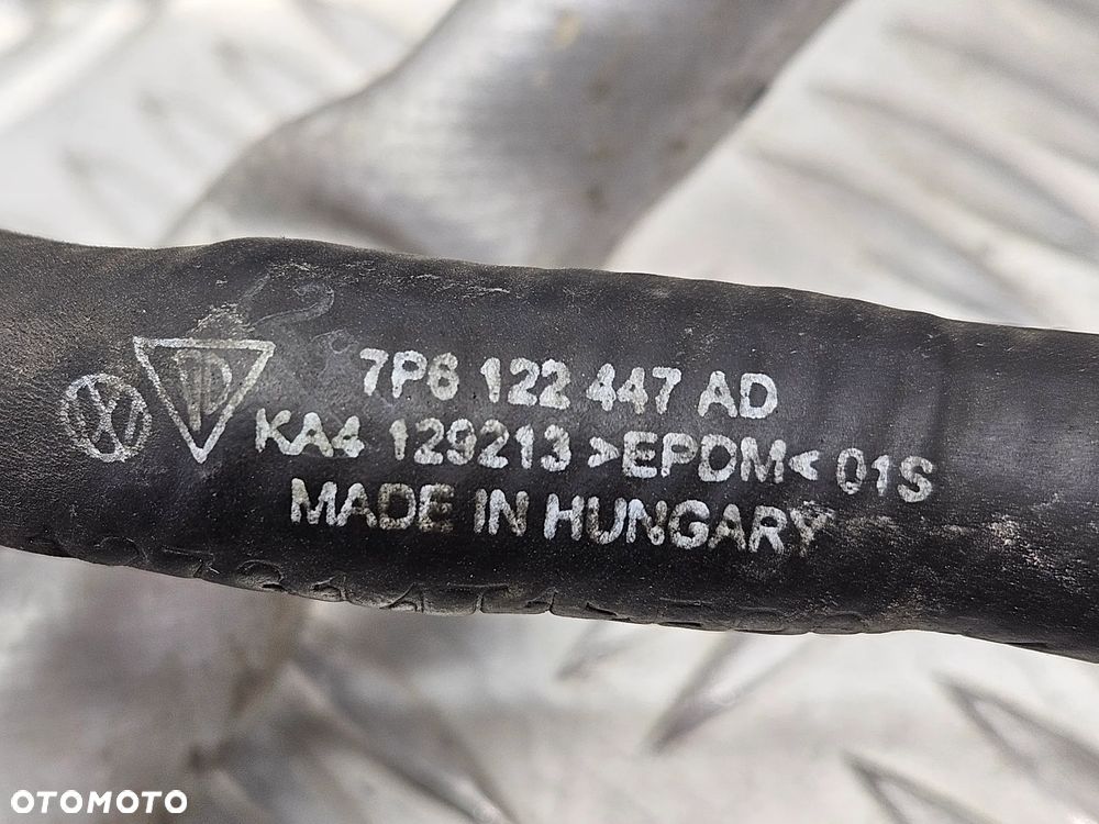 VW TOUAREG 7P 10-18R PRZEWOD WAZ RURKA CHLODNICY WODY CHLODZENIA 7P6122447AG 7P6122447AD KOMPLET - 4