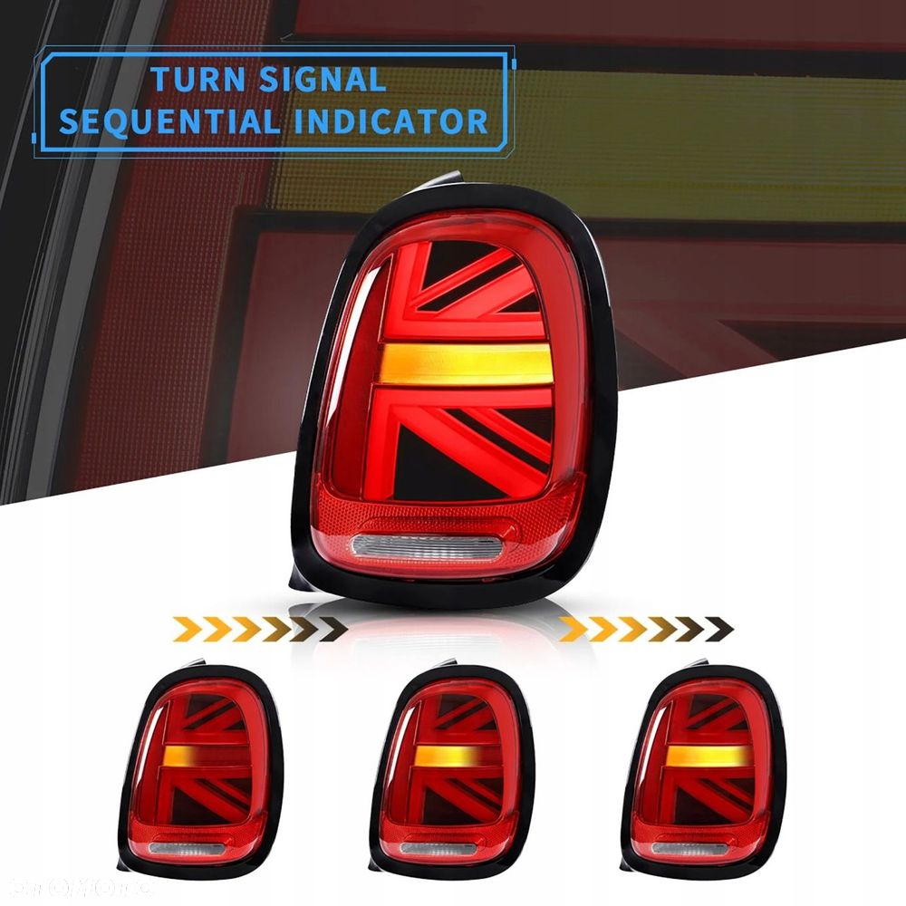 Lampy tylne kpl Vland Led Tuning Red Union Mini Cooper f55 f56 f57 2014-17 - 5