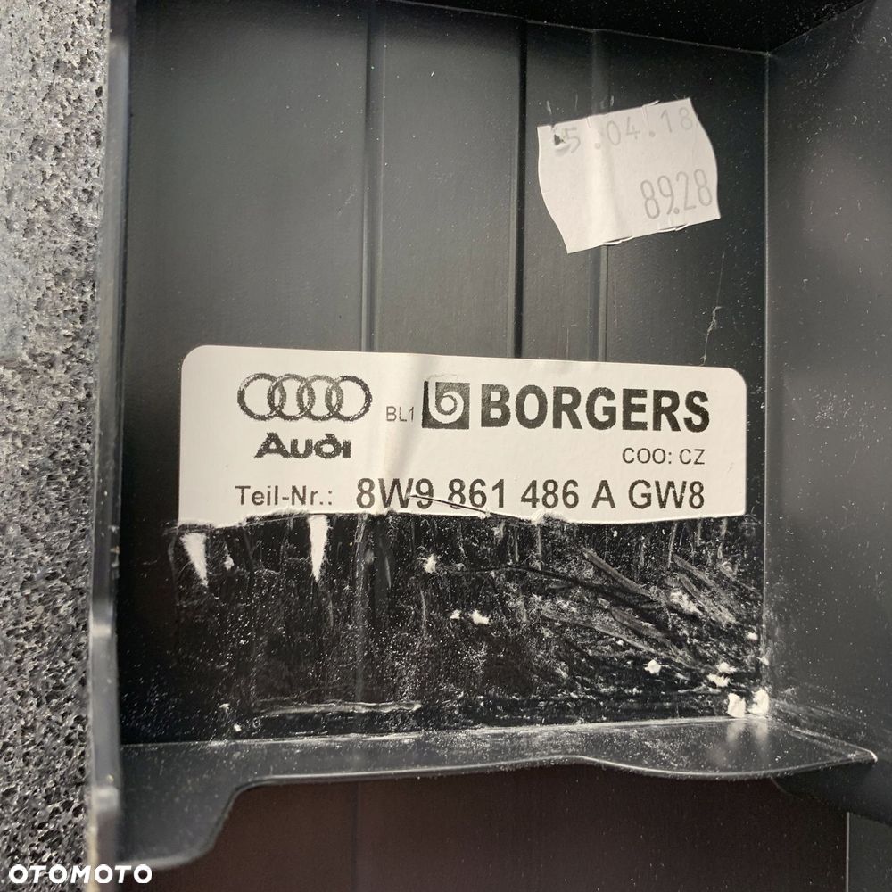 Audi A4 B9 8W 18R Avant Tapicerka Boczek Podłoga Bagażnika Komplet - 8