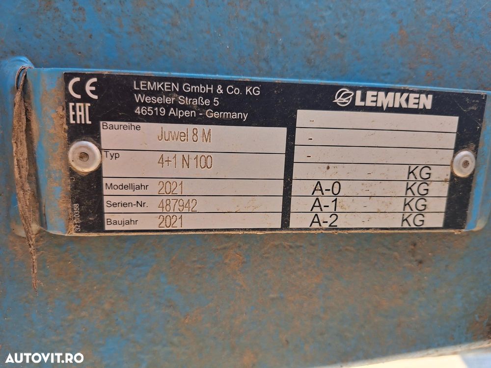 Lemken JUWEL 8M 4+1 N100 PLUG REVERSIBIL 5 TRUPITE - 8