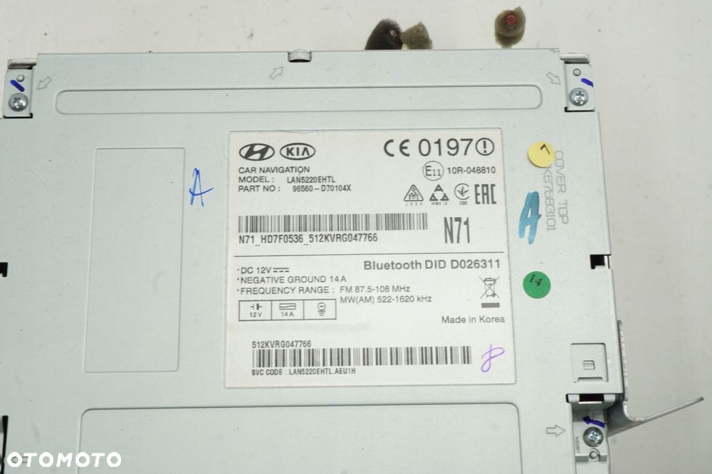 HYUNDAI TUCSON III 16R RADIO NAWIGACJA WYŚWIETLACZ 96560-D70104X - 4