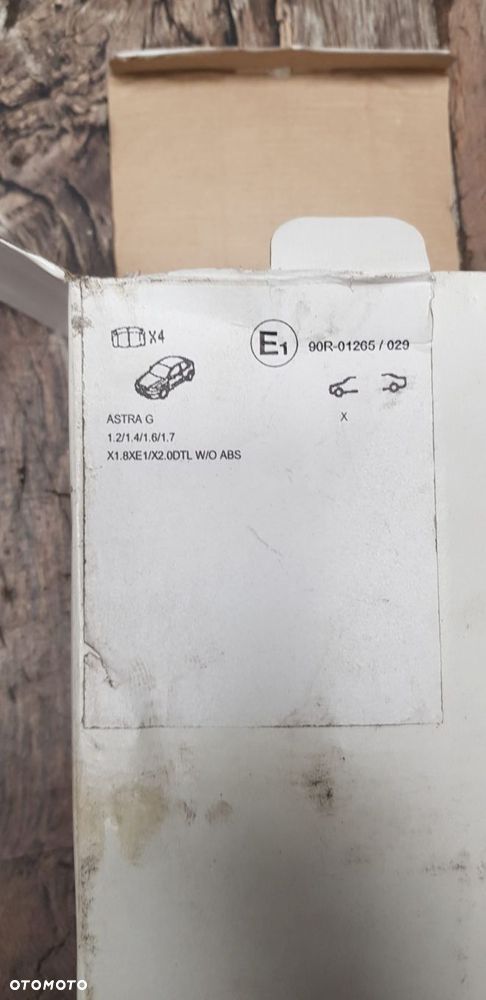 Oryginalne Klocki Hamulcowe Przód Opel Astra G GM 9195144 / 1605034 - 8