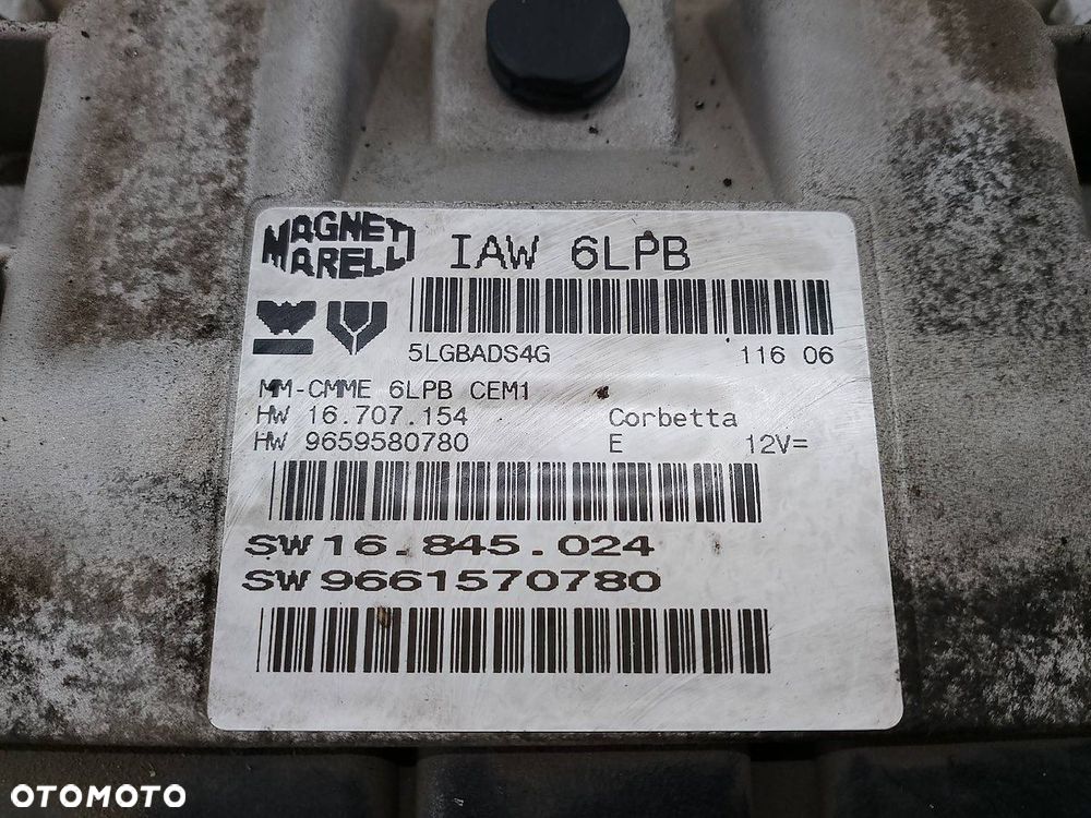 KOMPUTER, STEROWNIK PEUGEOT 407 9661570780 16845024 1.8 16V - 2