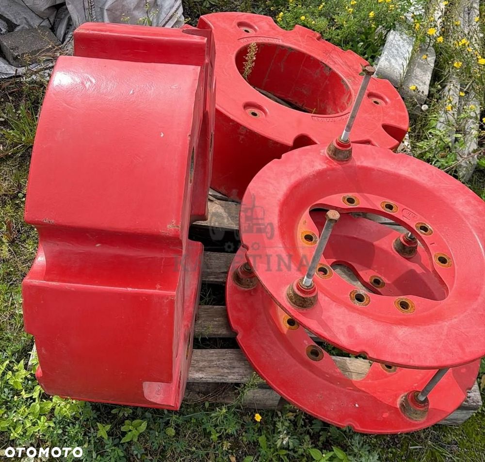 Fendt 700 800 900 1000 Obciążnik Balast Przeciwwaga 600kg x 2 Adaptery Mocujące 48kg