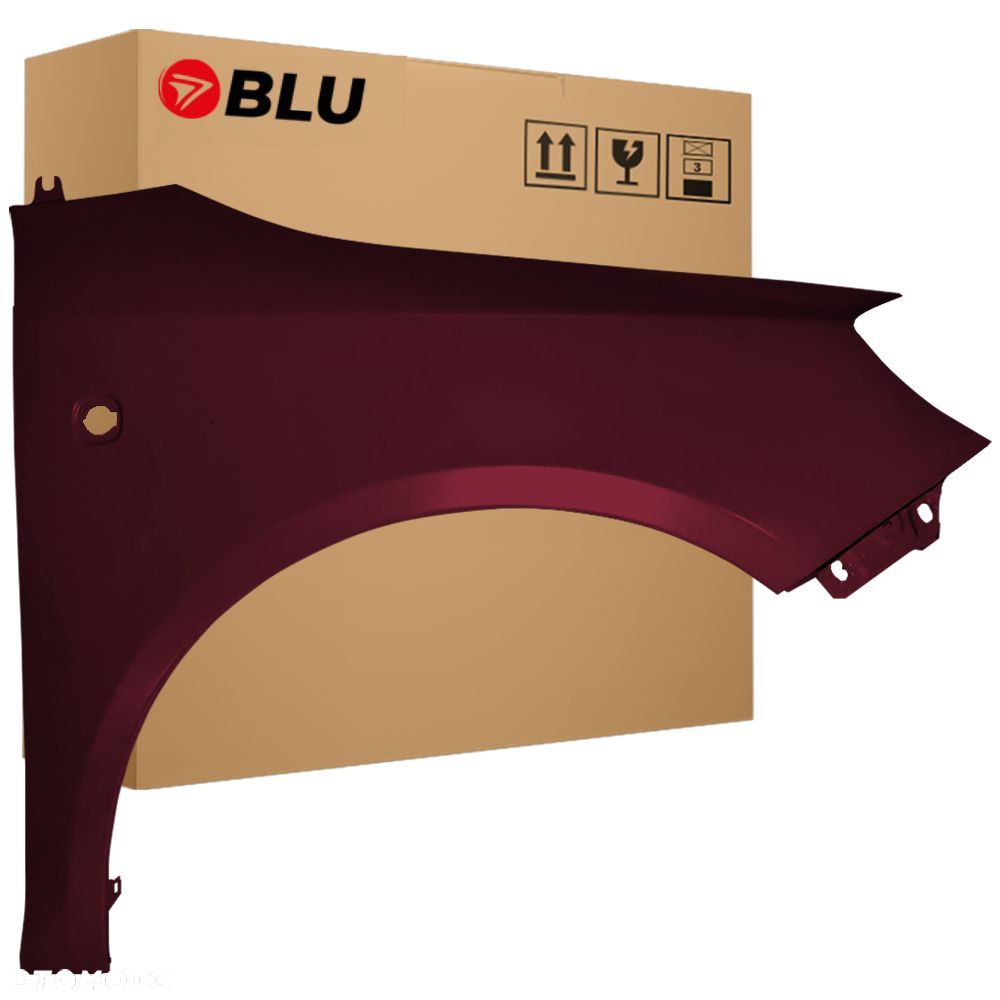 BLU Błotnik SKODA FABIA II 2 5J ROOMSTER LF3X prawy czerwony 07-15 przód RotBrunello - 1