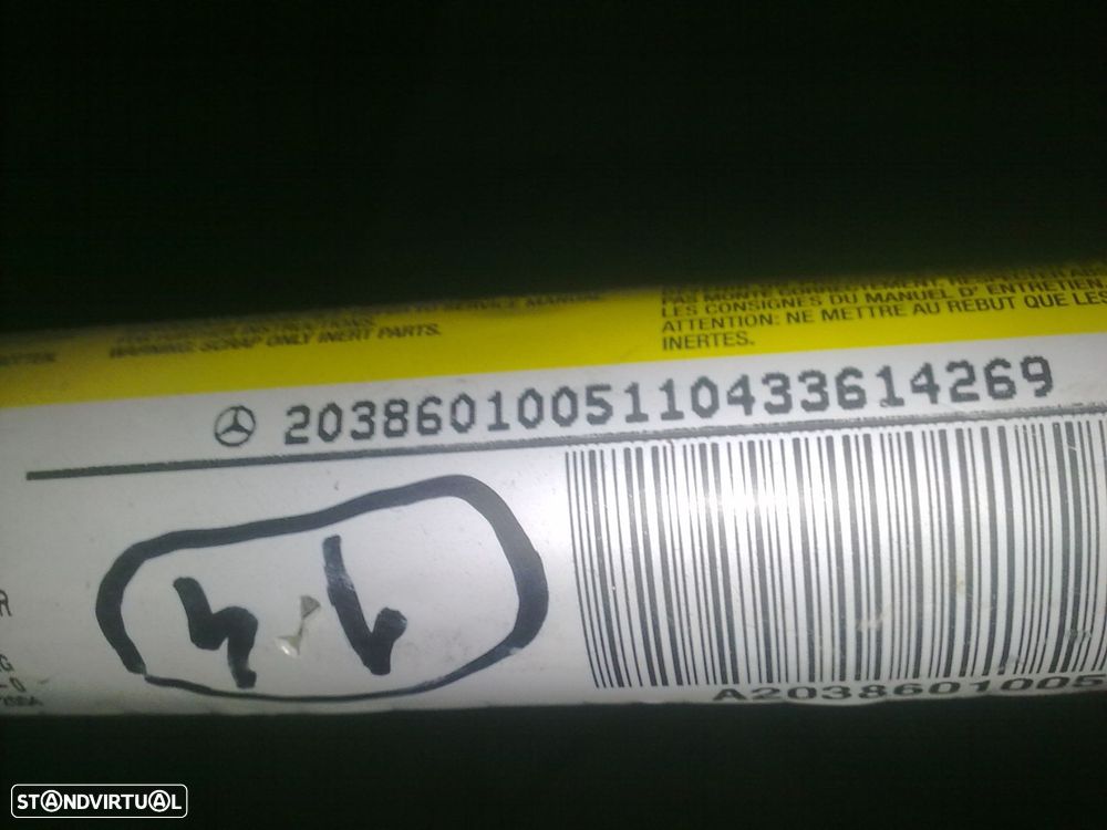 Airbag Cortina A2038601005 MERCEDES W203 2001 C200 CDI 115CV 4P CINZA DRT - 2