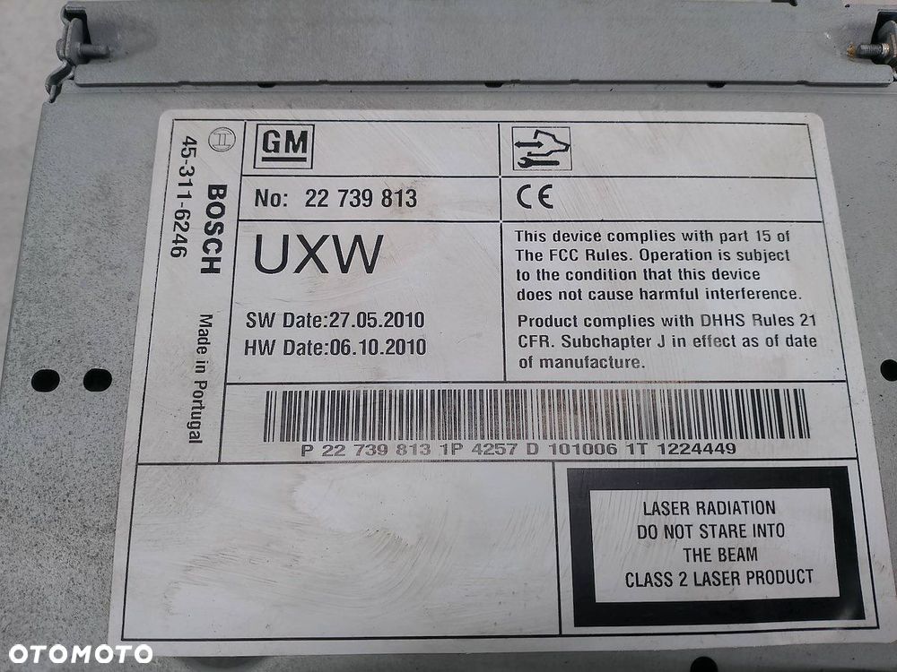 ZESTAW MULTIMEDIALNY OPEL ASTRA J 20935346 22739813 13346052 28273790 BOSCH - 10