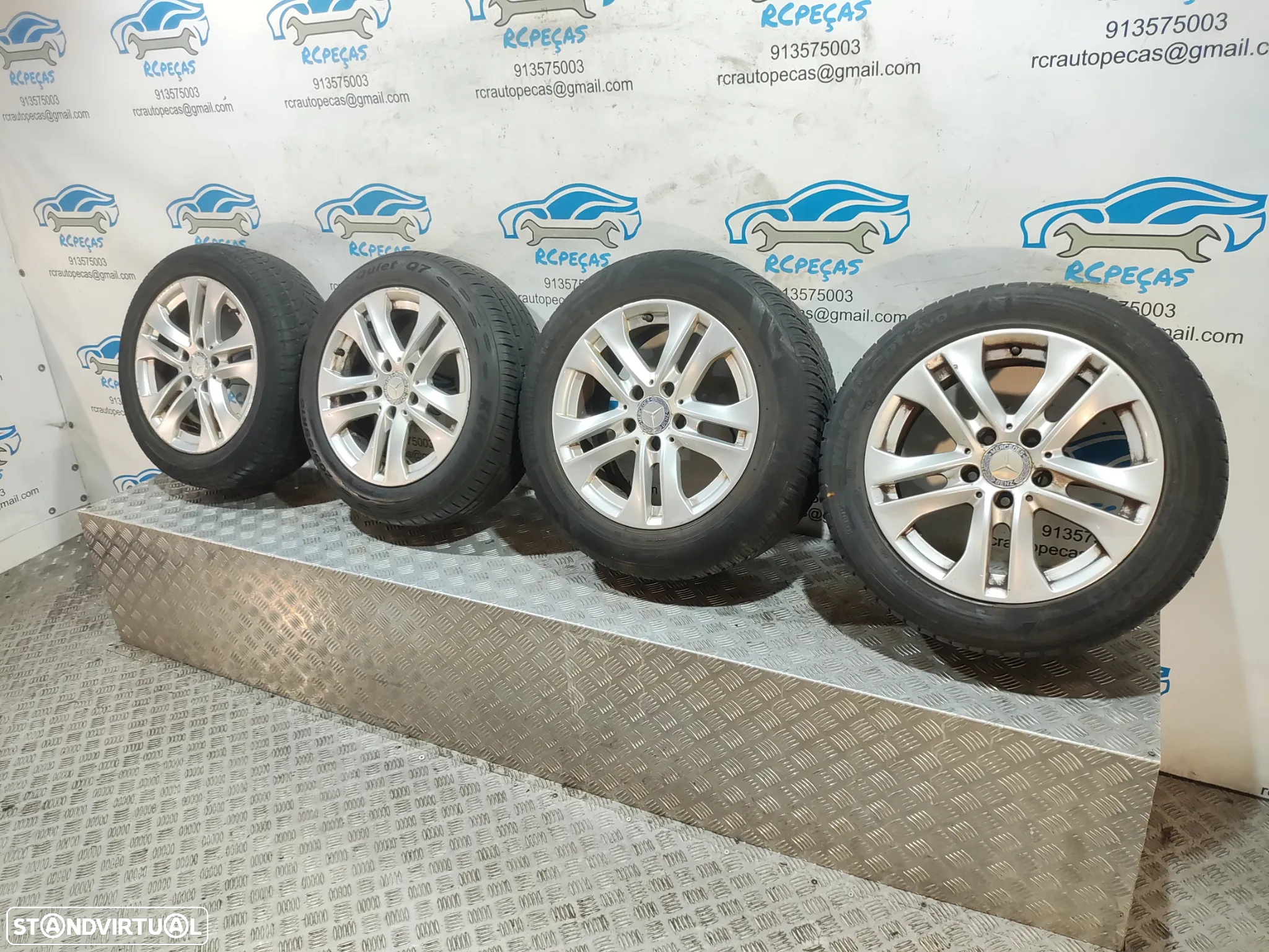 Conjunto Jantes 16 Borbet Originais Mercedes Benz Class C W204 7J ET43 5x112 - 3