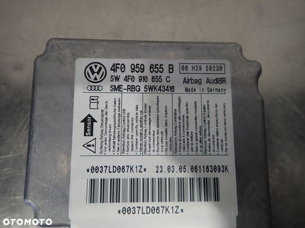 MODUŁ AIRBAG AUDI A6 C6 4F0959655B - 2