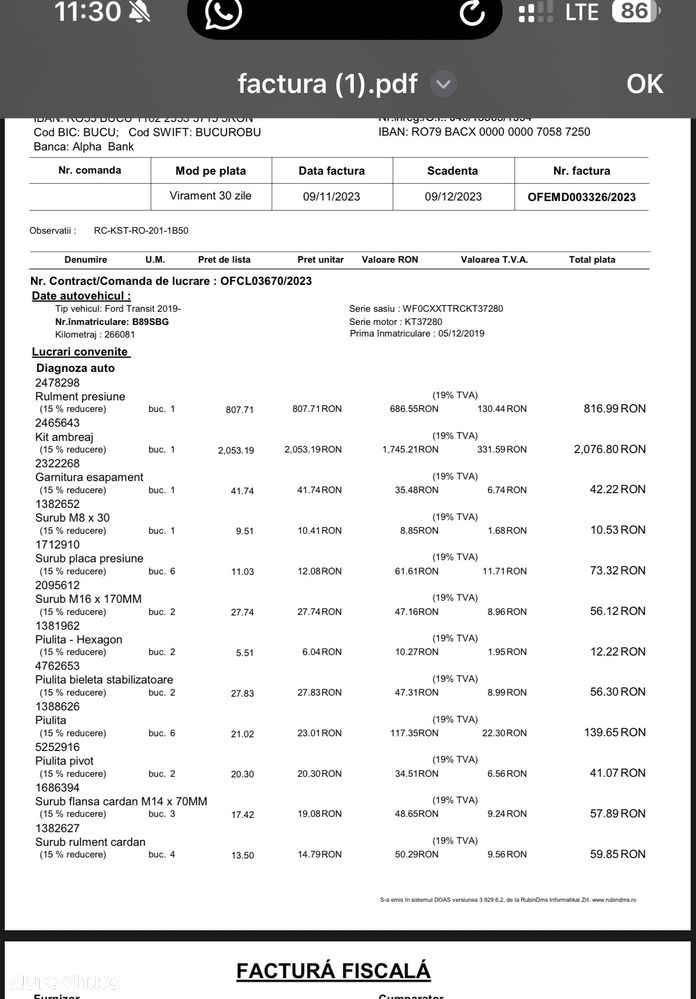 Ford Transit an 2020 L3 Unic Proprietar Dokka 7 locuri punte dubla bena camioneta basculabila NU Mercedes VW IVECO 35c Peugeot 131cai Carte Service Fără probleme - 37