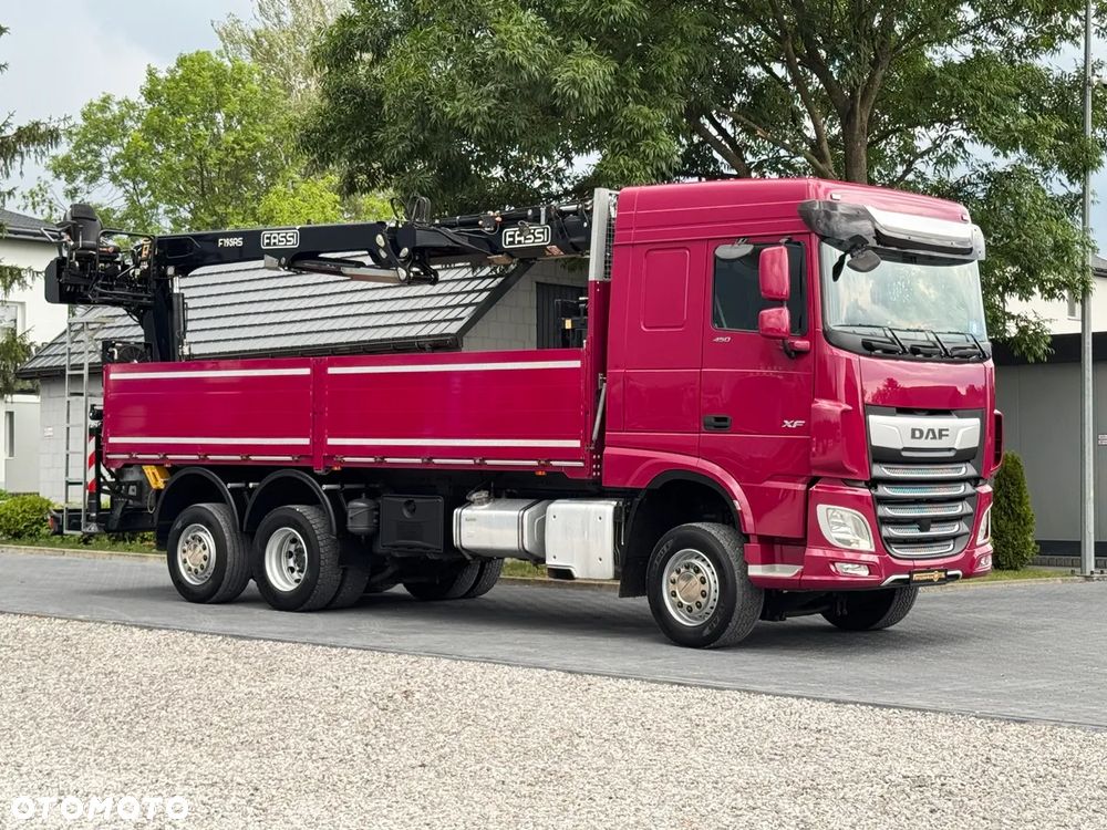 DAF XF 450/6X2/HDS HIAB FASSI F195AS/CAŁY NA PODUCHACH/CHWYTAK PALETOWY Z ROTATOREM/UDZWIG 1600 KG NA 11M/ Z NIEMIEC - 38