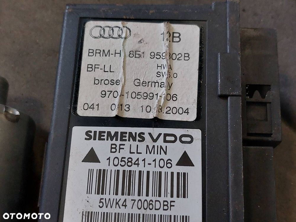 MECHANIZM PODNOŚNIK SZYBY DRZWI PRAWY PRZÓD AUDI A4 B6 8E0837630 - 3