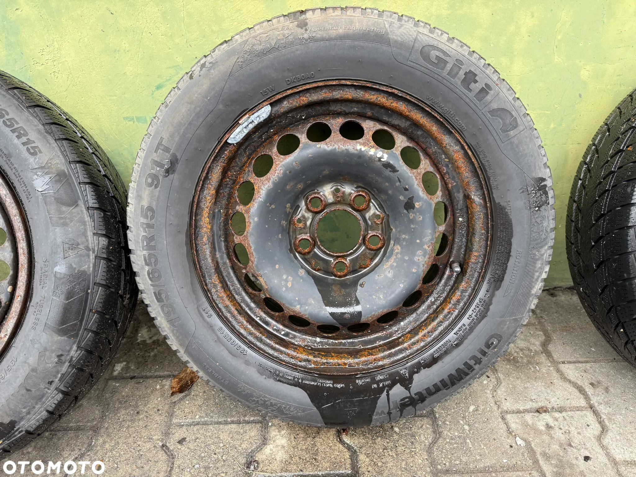 Mercedes C W203 komplet felg stalowych 15" ET31 5 szt. A2034000002 - 11