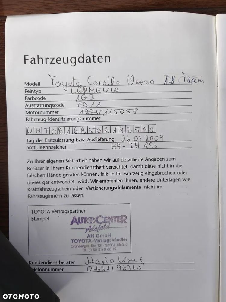 Toyota Corolla Verso 1.8 Team - 33