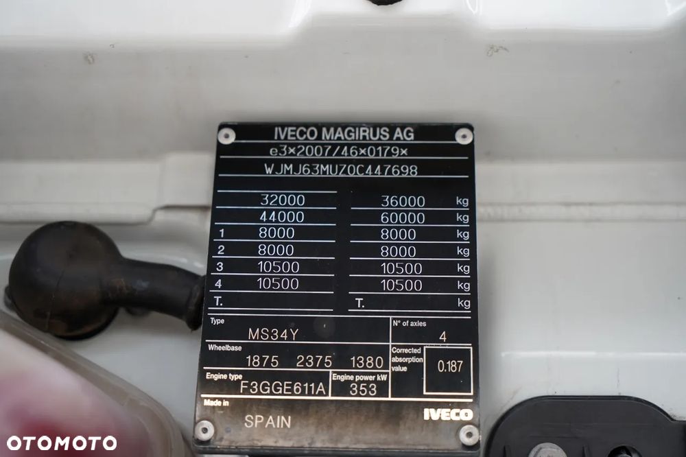 Iveco X-WAY 480 / 8X4 / WYWROTKA DWUSTRONNA / HYDROBURTA / HYDROKLAPA / AUTOMAT / SPROWADZONY - 36