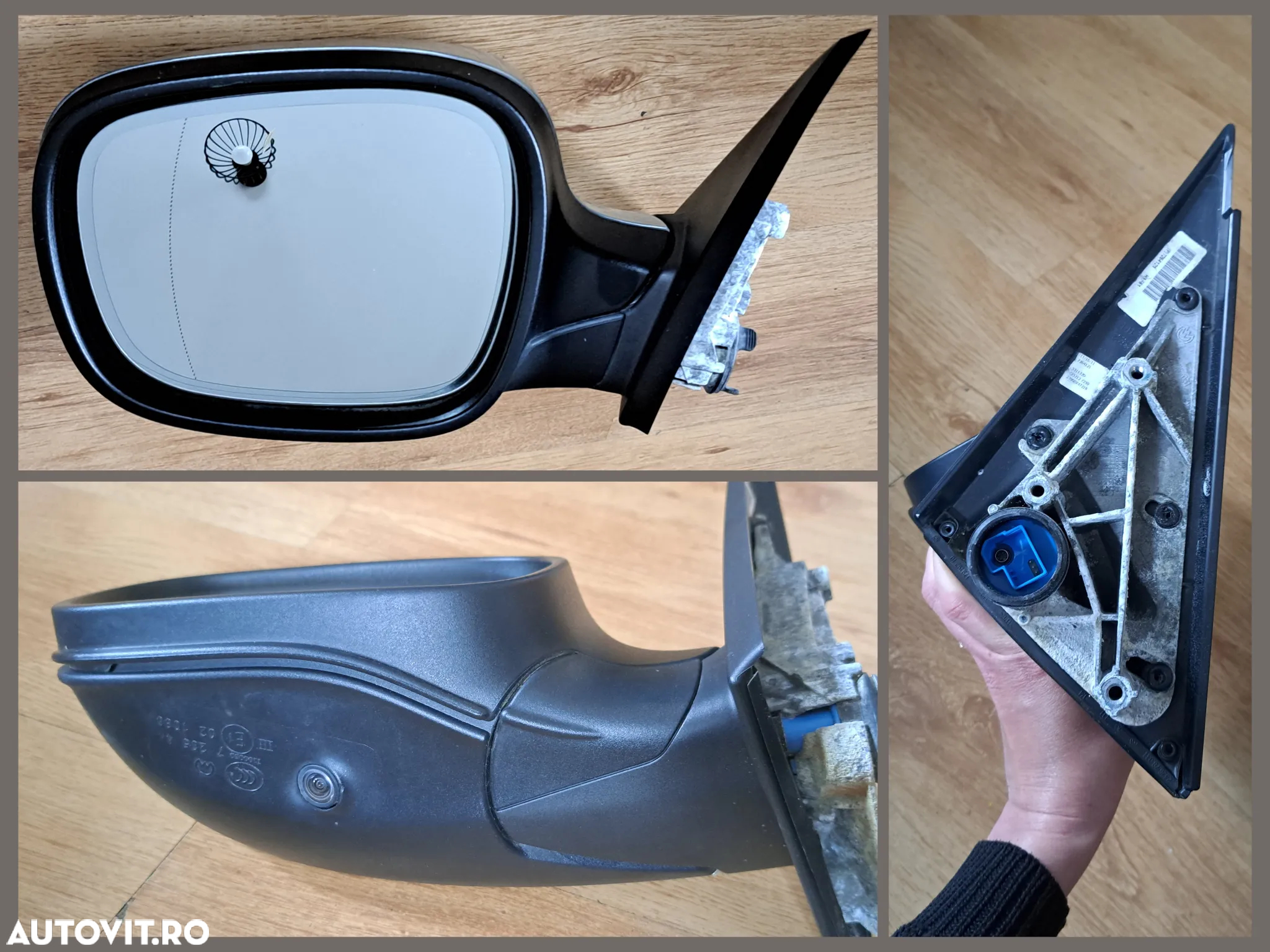 Oglinda exterioara stanga dreapta completa originala BMW X3 F25 cu rabatare electrica electrocrom camera 360 gri cu negru mat - 3
