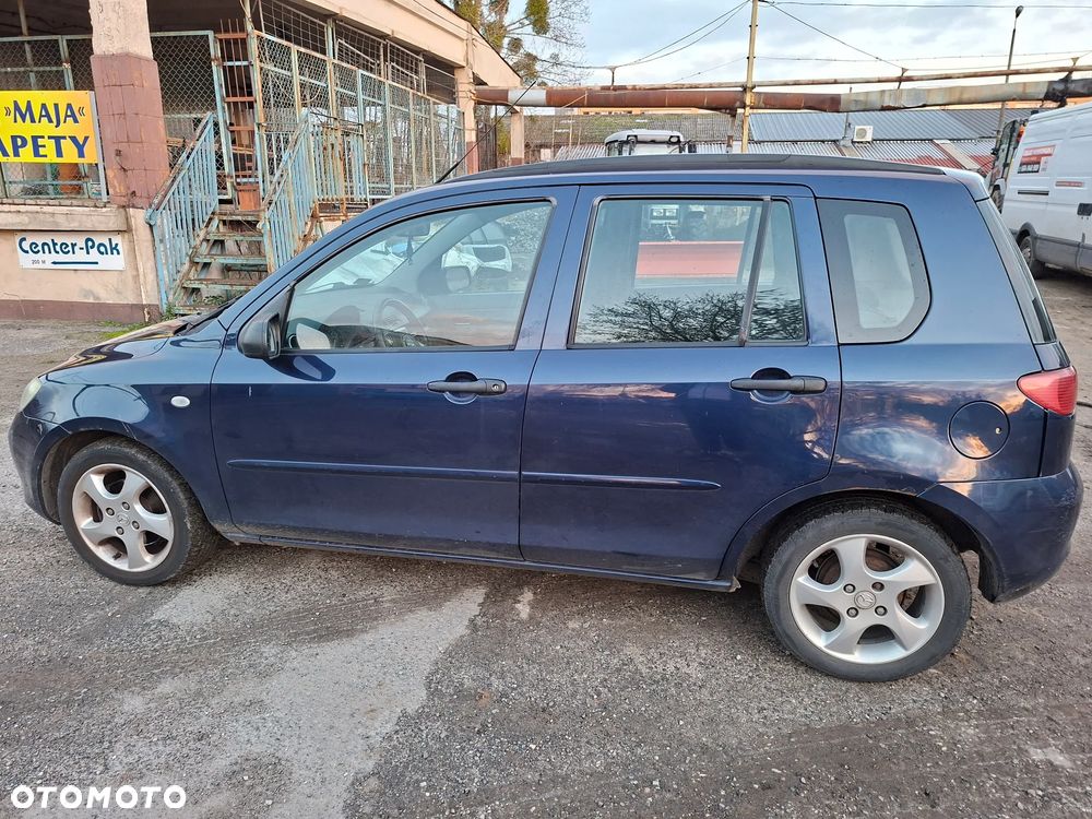 DRZWI TYLNE LEWE MAZDA 2 DY 02-07 KOLOR 27R NIEBIESKIE