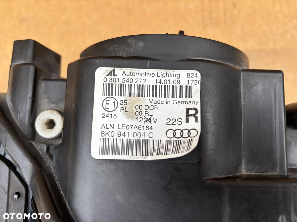 Oryginalna Lampa Przednia Prawa Audi A4 B8 Przed Lift Xenon Nie Skrętny Led 8K0941004C Europa Cała Ładna 0301240272 Przód Prawy - 7