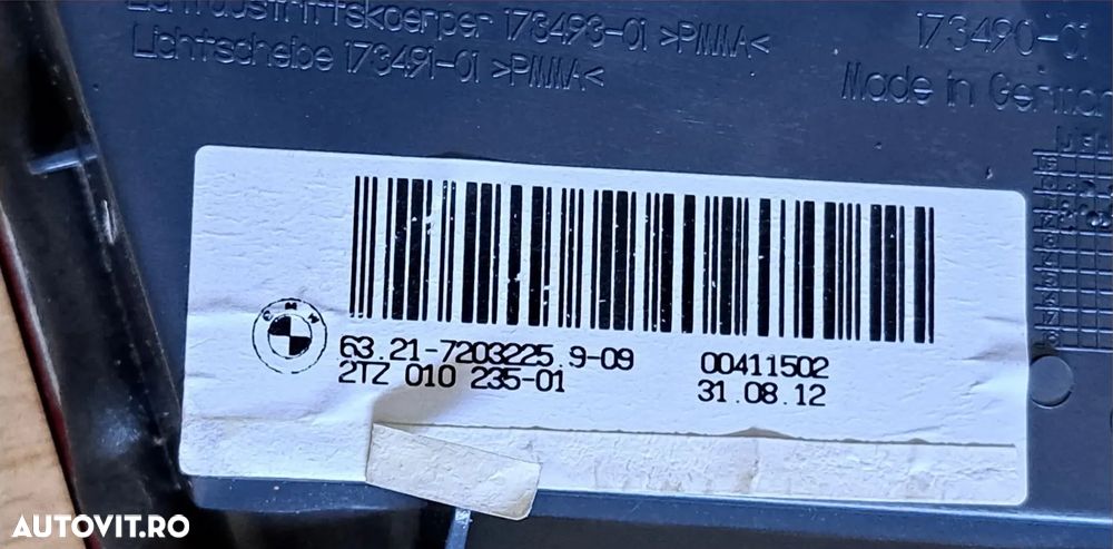 Lampa tripla stop stanga spate portbagaj haion bmw F10 F18 - 3