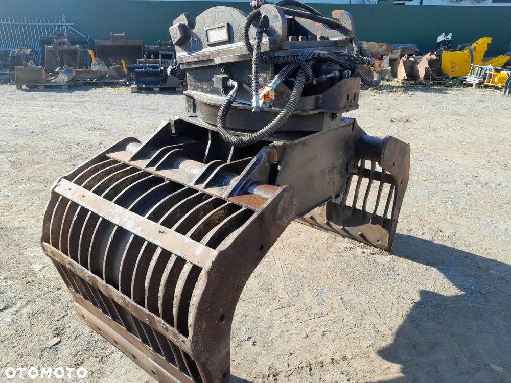 Chwytak hydrauliczny obrotowy sortujący wyburzeniowy kleszcze Verachtert, waga 1900kg.