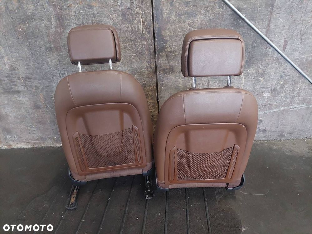 FOTEL FOTELE KOMPLET BOCZKI DEKORY SKÓRA BRĄZ PAMIĘĆ AUDI A7 4G - 14
