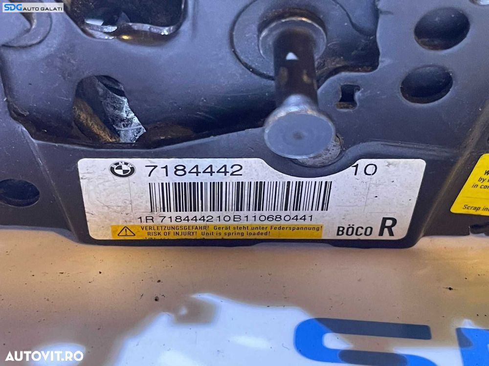 Broasca Incuietoare Dreapta Capota Motor BMW Seria 5 F10 F11 2010 - 2018 Cod 7184442 [D0228] - 2