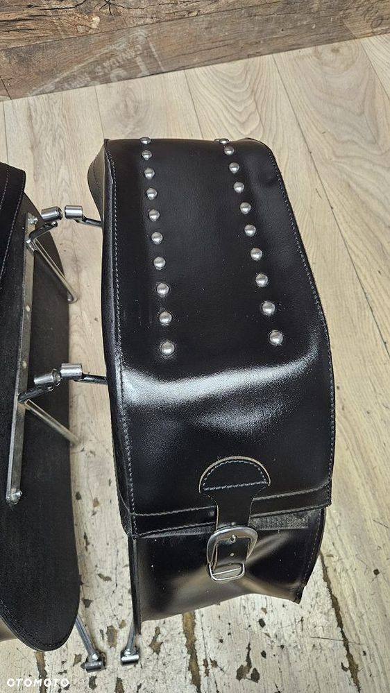 Duże kufry sakwy Ledrie stelaż z podporą Yamaha XVS1100 Drag Star Classic - 4