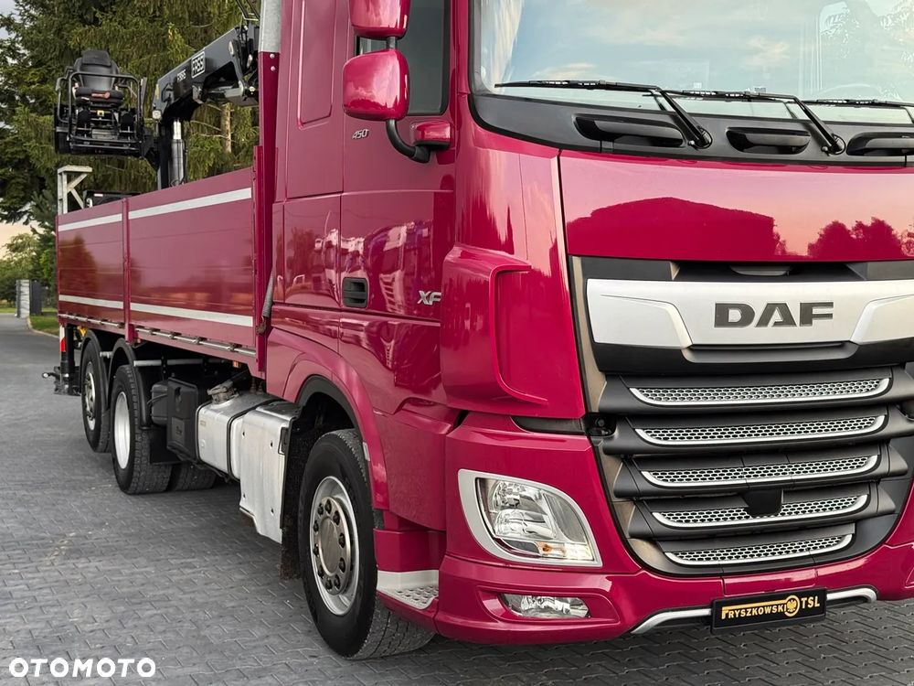 DAF XF 450/6X2/HDS HIAB FASSI F195AS/CAŁY NA PODUCHACH/CHWYTAK PALETOWY Z ROTATOREM/UDZWIG 1600 KG NA 11M/ Z NIEMIEC - 6