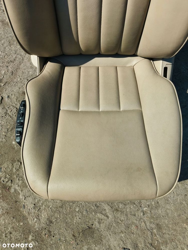 MERCEDES C KLASA W204 LIFT FOTEL LEWY PRZEDNI JASNA SKÓRA GRZANY POMPOWANY - 2