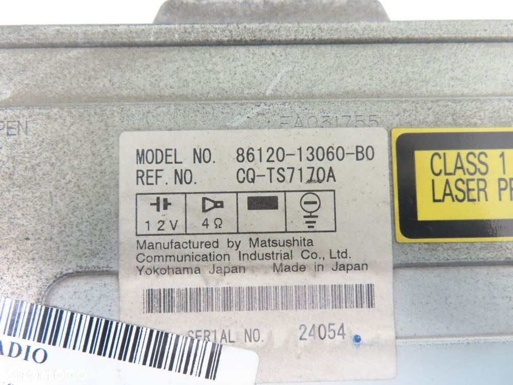 RADIO TOYOTA COROLLA Verso E12 8612013060B0 - 6