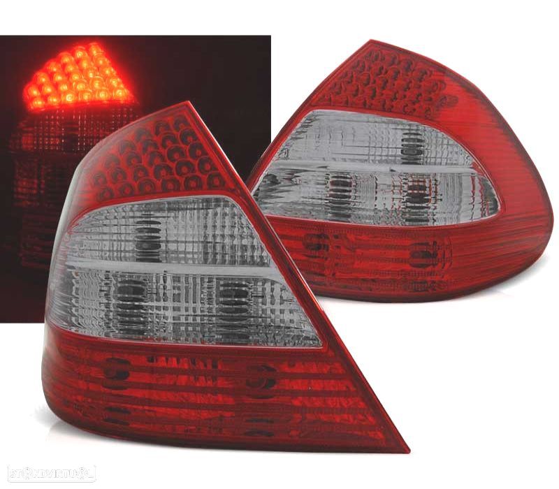 FAROLINS LED MERCEDES CLASSE E W211 02-06 VERMELHO CINZENTO - 1
