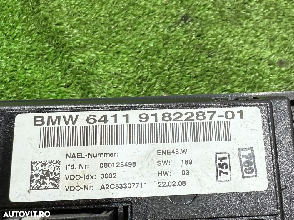 PANOU CENTRAL COMANDA CLIMA BMW 318I SERIA 3 E90 LCI 2.0 BENZINA 2008 COD OEM 64119182287 2011-2019 - 7