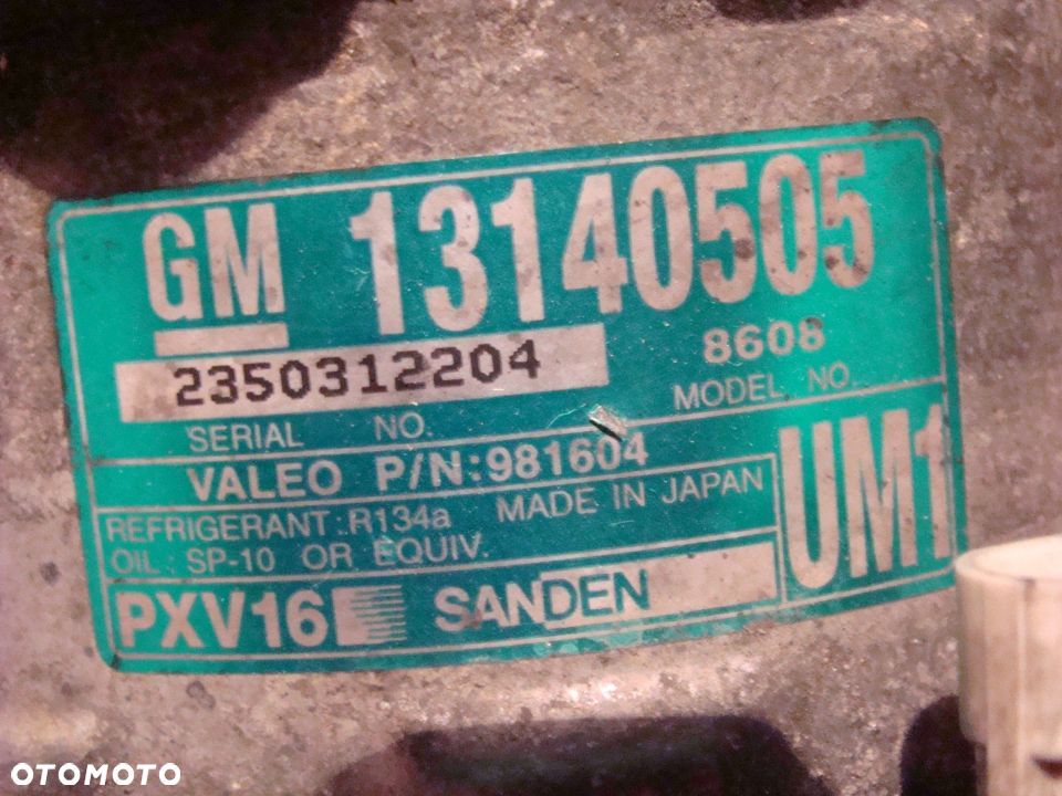 KOMPRESOR SPRĘŻARKA POMPA KLIMATYZACJI OPEL VECTRA C 2.0 D 2.2 D 1,9 CDTI, 3,2 V6 UM1 - 2