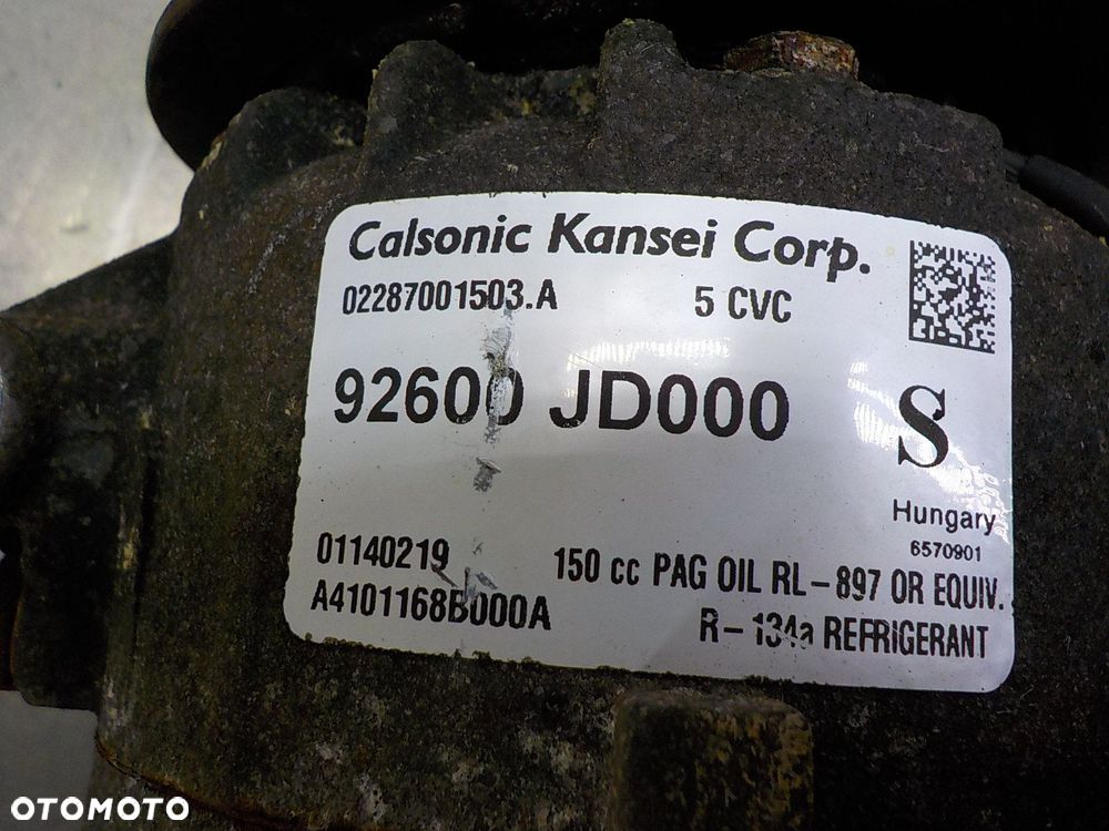 NISSAN QASHQAI J10 SPRĘŻARKA KLIMATYZACJI 92600JD000 - 2