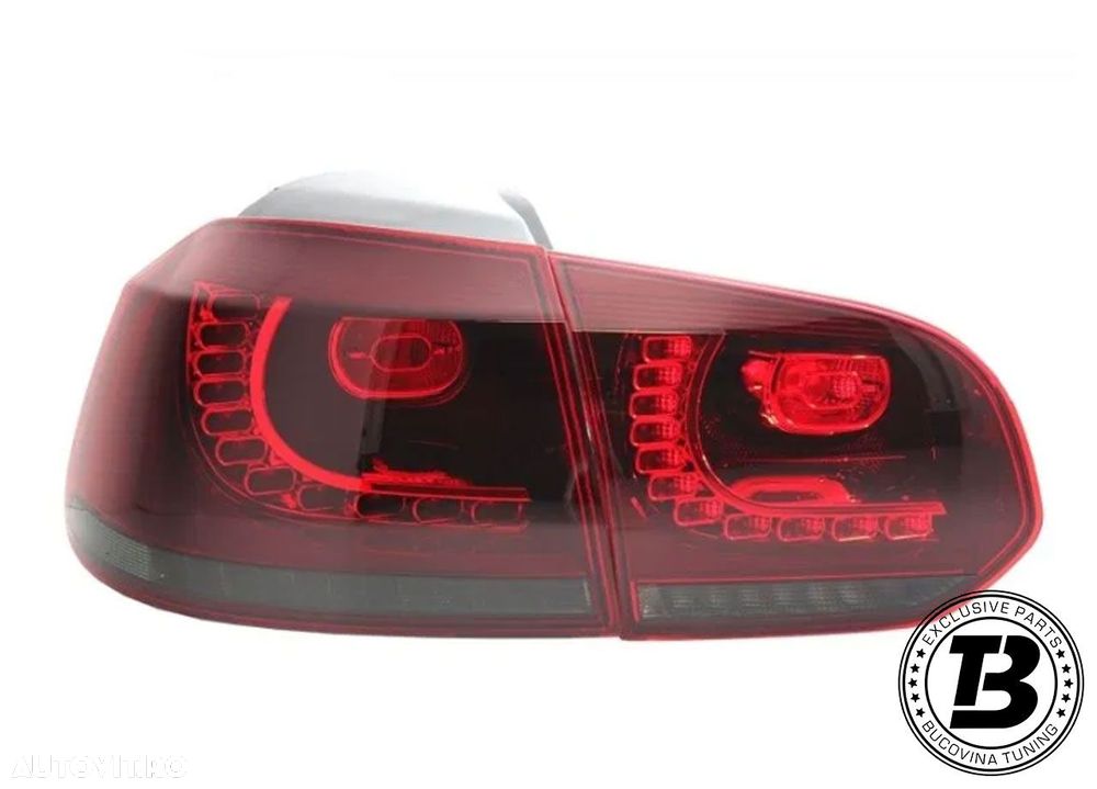 Stopuri Full LED compatibile cu VW Golf 6 VI R20 Smoke Design - 4