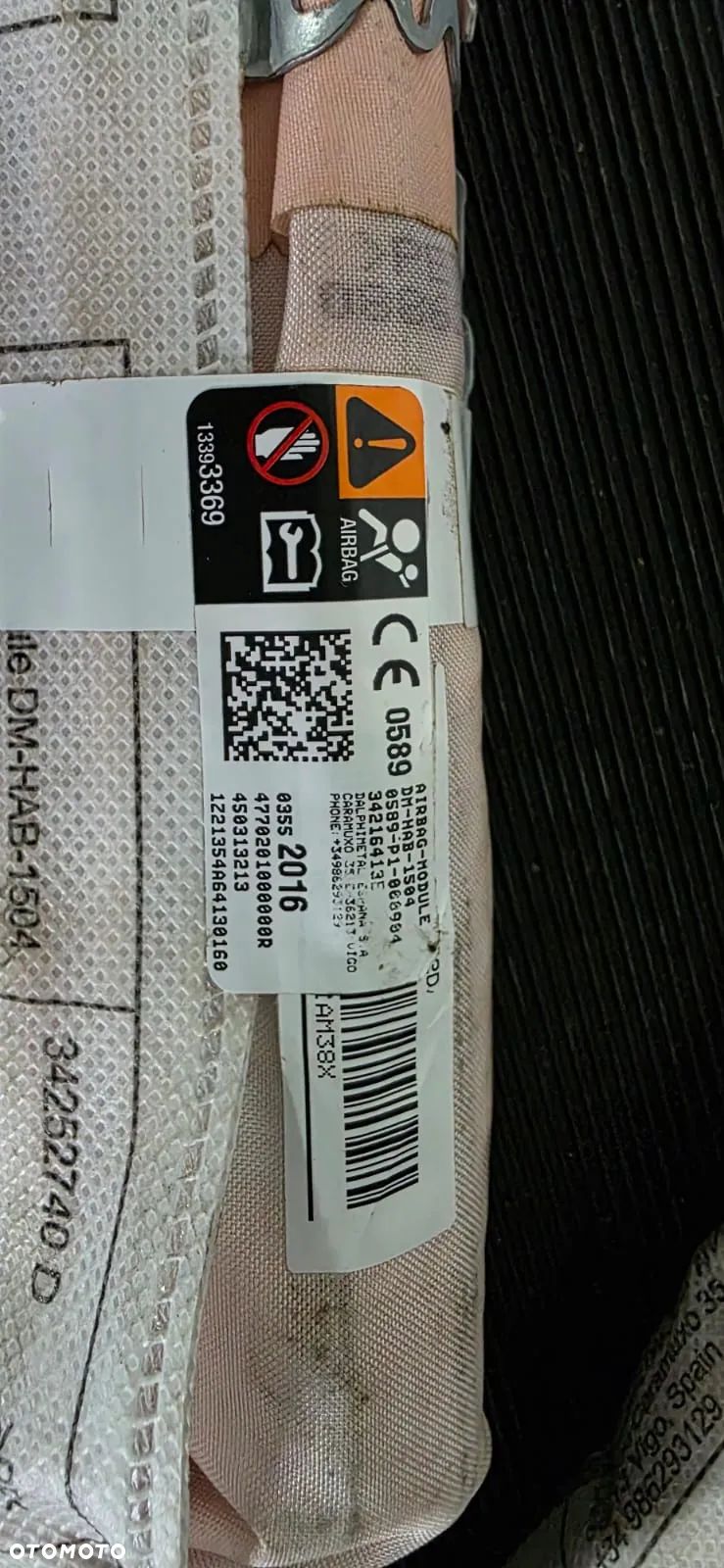 AIRBAG PRAWA PODUSZKA KURTYNA 34252740D CITROEN - 1