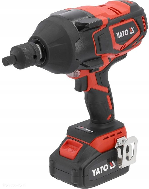 YATO KLUCZ UDAROWY BEZSZCZOTKOWY AKU 18V 4AH 3/4 2000NM ADAPTER 1/2 - 3