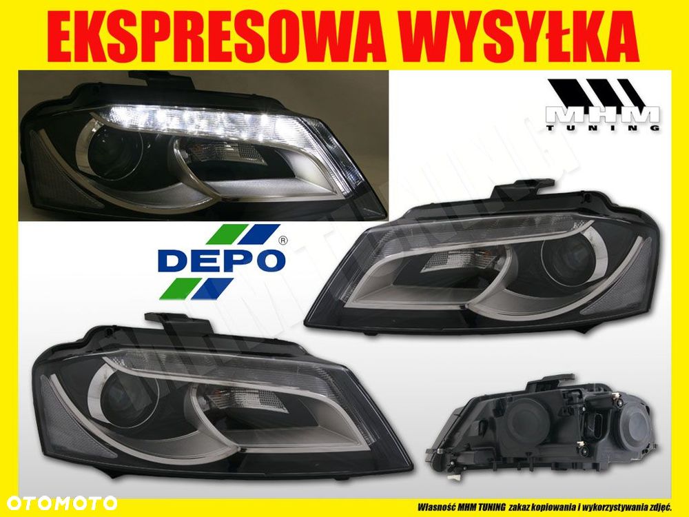 REFLEKTOR LAMPA DAY LIGHT LED AUDI A3 8P0 LIFT - 2