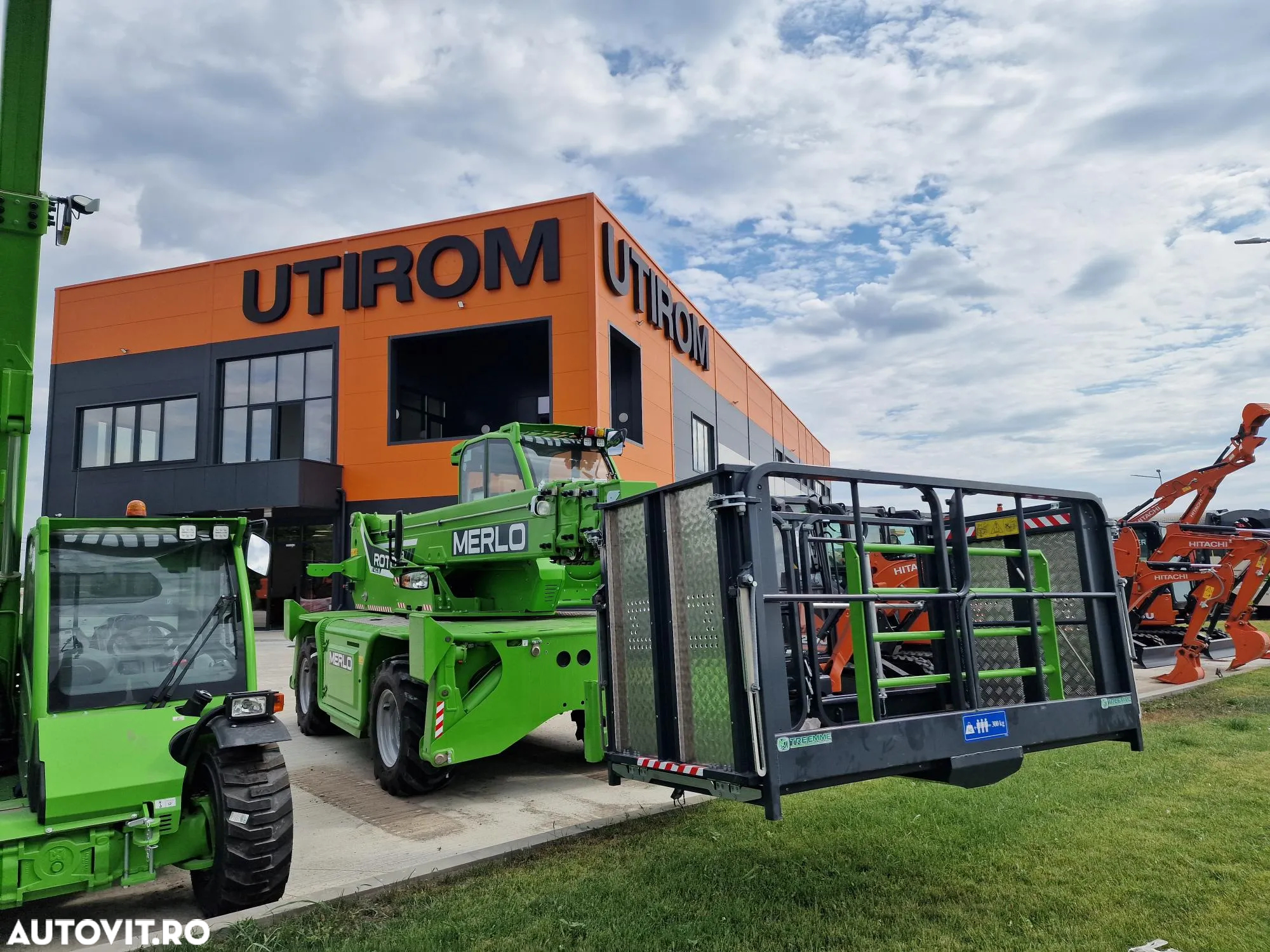 Merlo ROTO 40.18, ROTATIV la 18, ridica 4t, Aer cond, nacela 3 pers, cupa, furci, TELESCOPIC 4 tronsoane, posibilitate leasing, garantie 2 ani-PROMOTIE 154900 EUR+Tva - 20