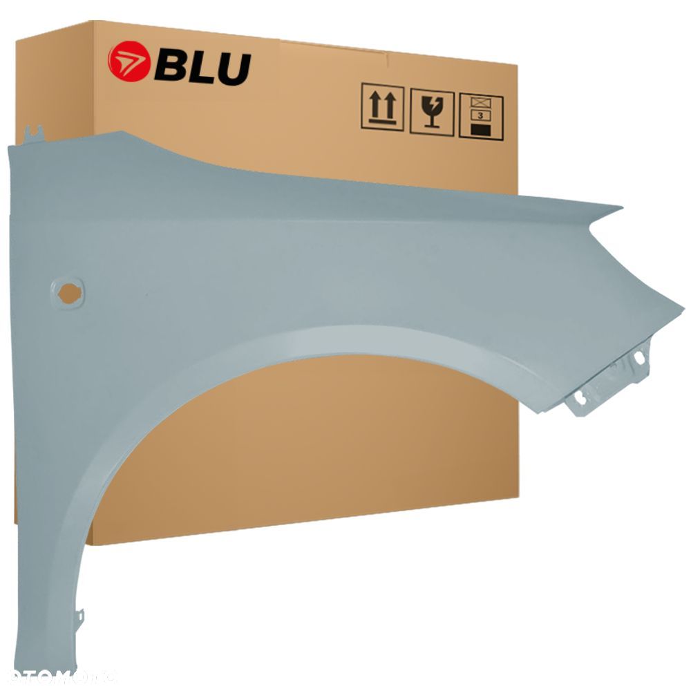 BLU Błotnik SKODA FABIA II 2 5J ROOMSTER PRAKTIK 9154 prrawy srebrny 07-15 przód SatinGrau Metallisch - 1