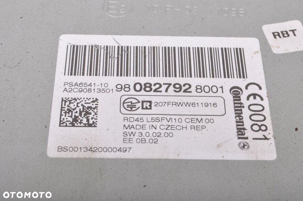 CITROEN C4 II RADIO 9808279280 - 5