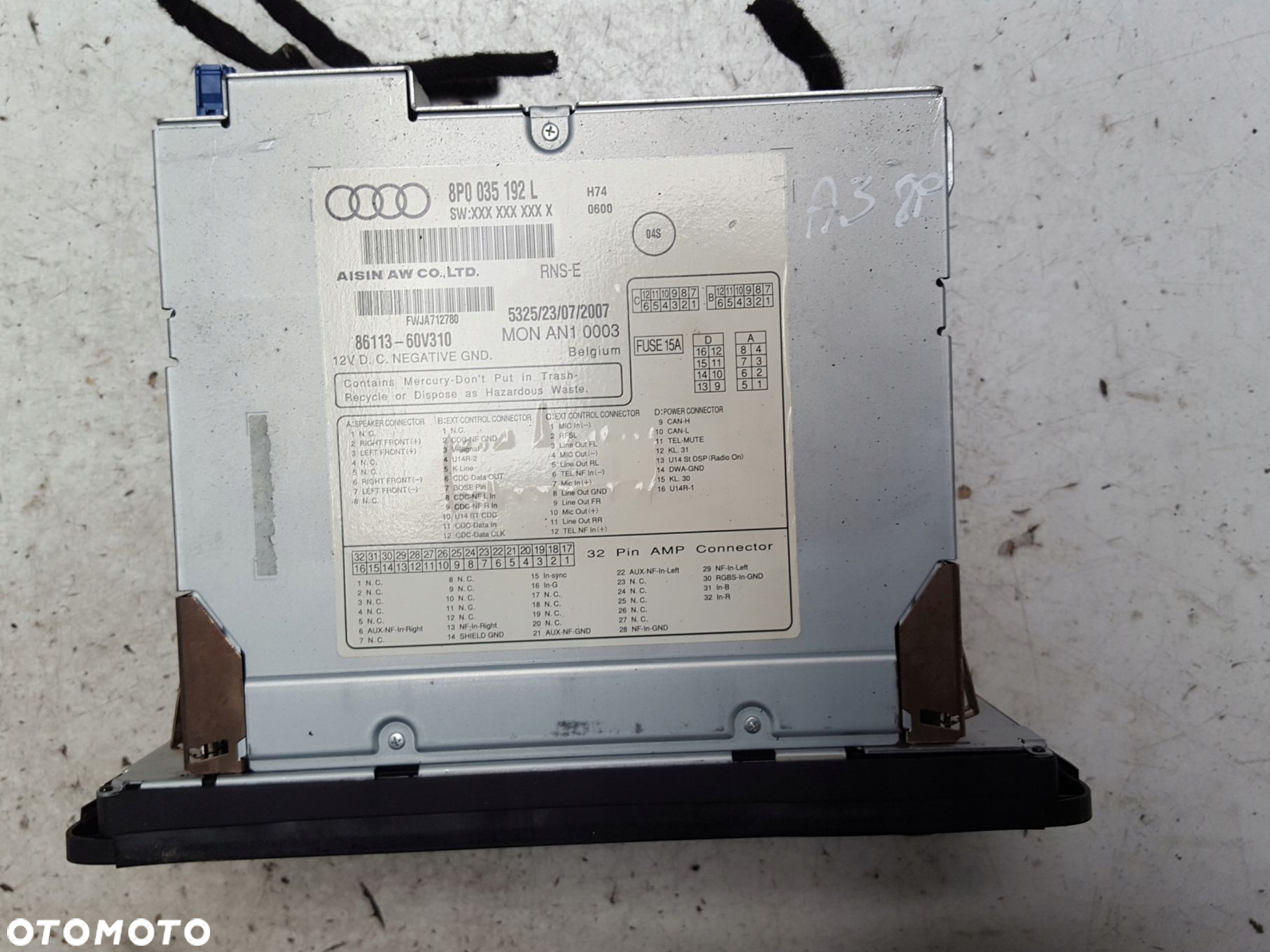 AUDI A3 8P 03-08r RADIO NAWIGACJA 8P0035192L - 3